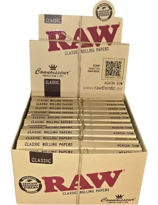 RAW – Connoisseur King Size Slim – Rolling Papers + Tips Complete Box