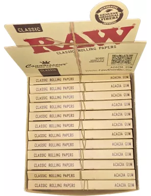 RAW – Connoisseur King Size Slim – Feuilles + Tips box complète