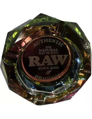 RAW – Prism Glass Ashtray Rainbow