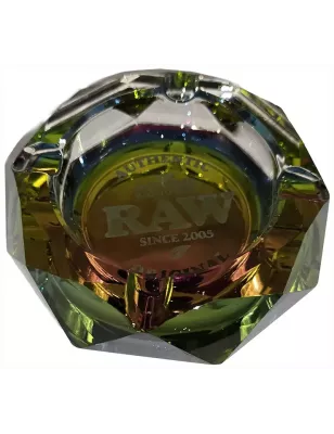 RAW – Prism Glass Ashtray Rainbow