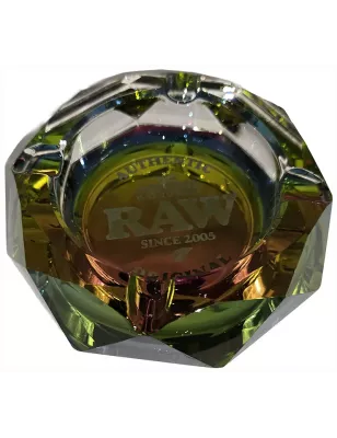 RAW – Prism Glass Ashtray Rainbow
