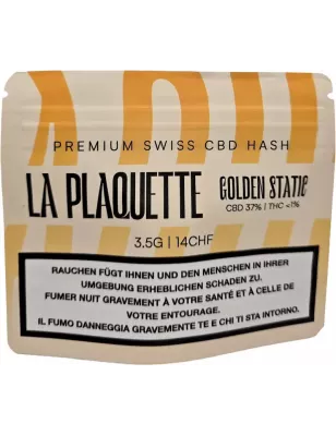 La Plaquette – Golden Static Hash 37 % CBD Static Sift svizzero 3.5 gr