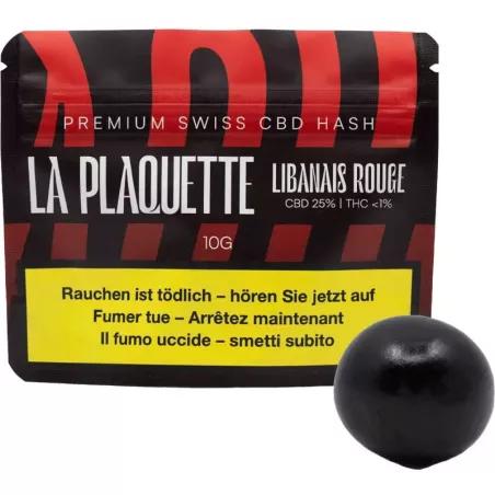 La Plaquette – Libanais Rouge 25 % CBD 3,5g/10g