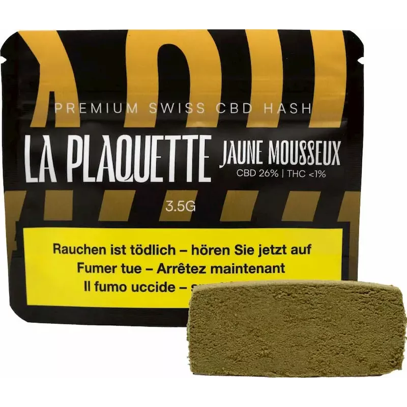 La Plaquette – Jaune Mousseux 26 % CBD 3,5g