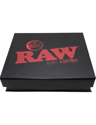RAW – Ruby Red Glass Ashtray