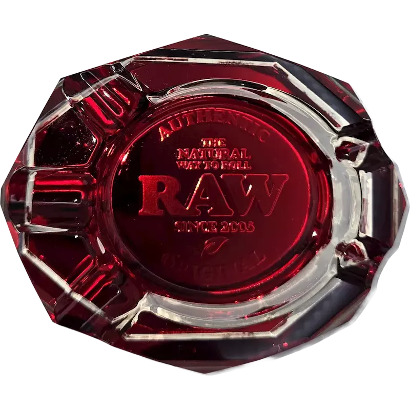 RAW – Ruby Red Glass Ashtray