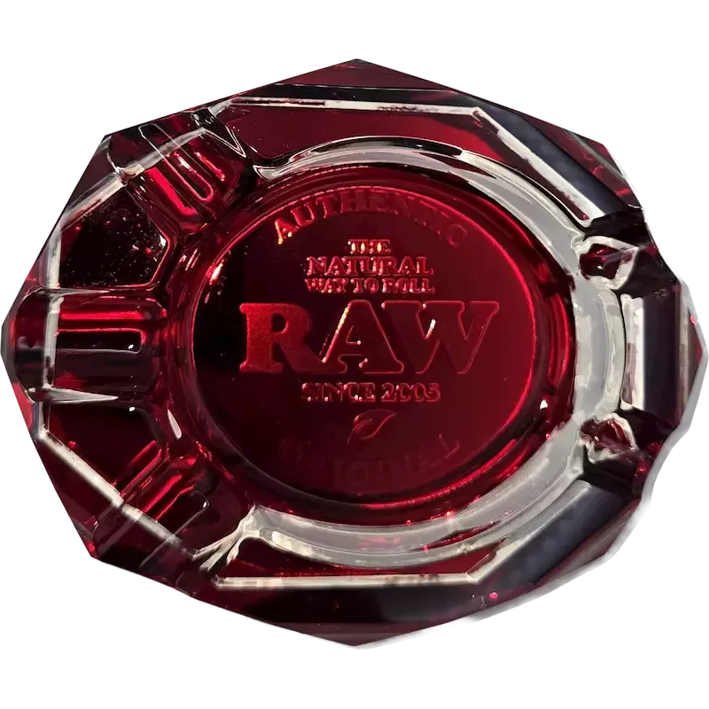 RAW – Ruby Red Glass Ashtray