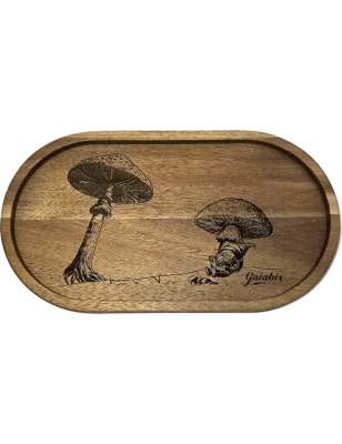 Gaiabis – Plateau en bois gravé Champignons