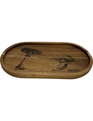 Gaiabis – Graviertes Holztablett Pilze