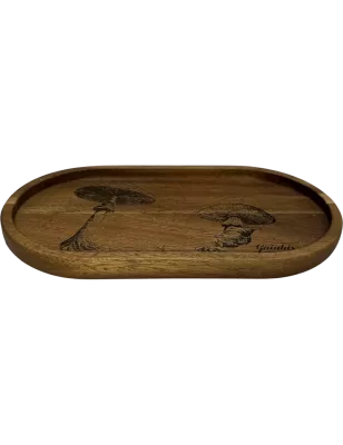 Gaiabis – Graviertes Holztablett Pilze