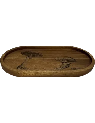 Gaiabis – Plateau en bois gravé Champignons
