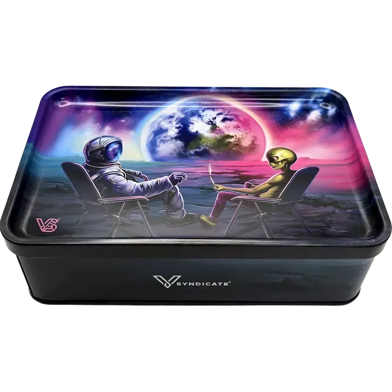 V Syndicate – Syndicase Plus Blunt Orbit Metal Box with Rolling Tray