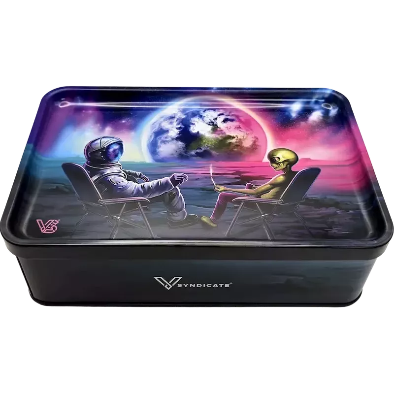 V Syndicate – Syndicase Plus Blunt Orbit Metal Box with Rolling Tray