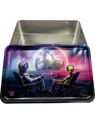 V Syndicate – Syndicase+ Blunt Orbit Metal Box with Rolling Tray 21x13.5x6.4cm