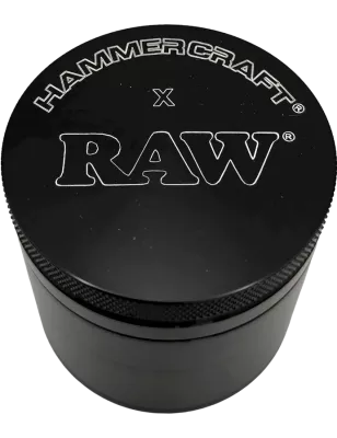 HAMMERCRAFT X RAW – Aluminium Grinder S Black 4parts 50mm