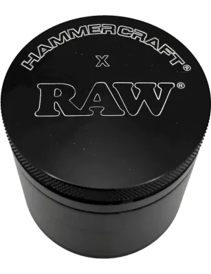 HAMMERCRAFT X RAW – Aluminium Grinder S Black 4parts 50mm