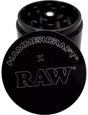HAMMERCRAFT X RAW – Grinder in alluminio S Black 4parti 50mm