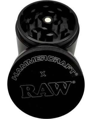HAMMERCRAFT X RAW – Aluminium Grinder S Black 4parts 50mm