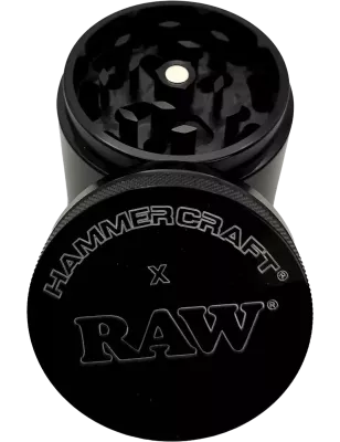HAMMERCRAFT X RAW – Grinder in alluminio S Black 4parti 50mm