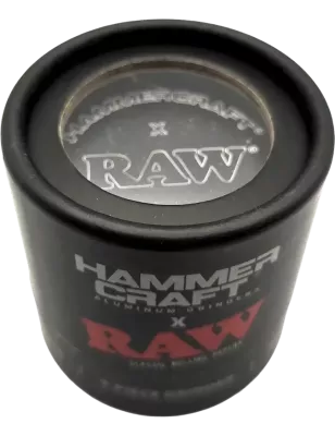 HAMMERCRAFT X RAW – Aluminium Grinder S Black 4parts 50mm
