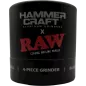 HAMMERCRAFT X RAW – Aluminium Grinder S Black 4parts 50mm