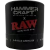HAMMERCRAFT X RAW – Aluminium Grinder S Black 4parts 50mm