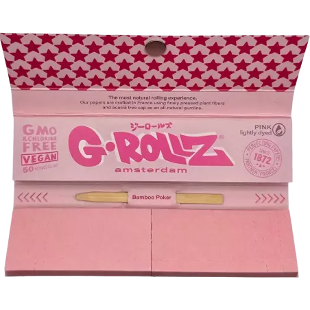 G-Rollz Pets Rock ‘Soup’ Pink – 50 KS Slim Blättli + Filter