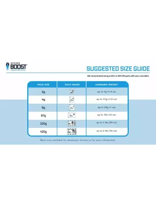Integra Boost - suggested size guide