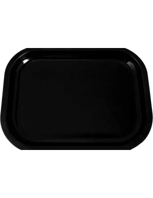 Rolltablett Metall schwarz 18 × 14 cm
