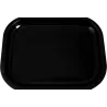 Rolltablett Metall schwarz 18 × 14 cm