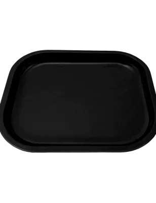 Rolltablett Metall schwarz 18 × 14 cm