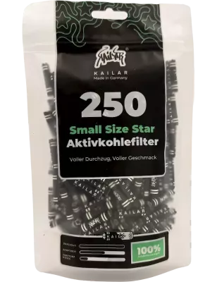 Kailar – Small Size Star Filtres Charbon Actif Papier Noir 250