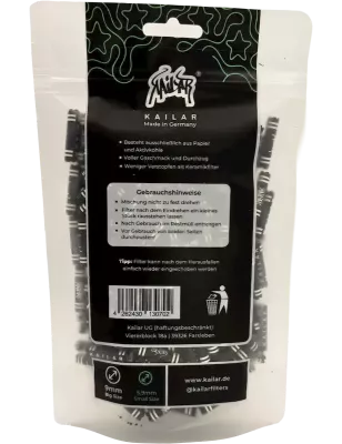Kailar – Small Size Star Filtres Charbon Actif Papier Noir 250