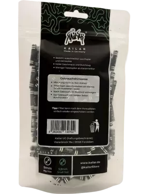 Kailar – Small Size Star Filtres Charbon Actif Papier Noir 250