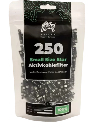 Kailar – Small Size Star Aktivkohlefilter Schwarzes Papier 250