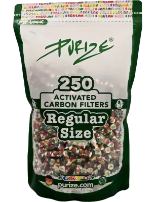 PURIZE – Regular Size Filtres Charbon Actif 9 mm 250 All Colors