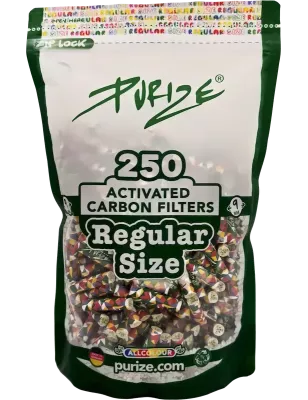 PURIZE – Regular Size Filtres Charbon Actif 9 mm 250 All Colors