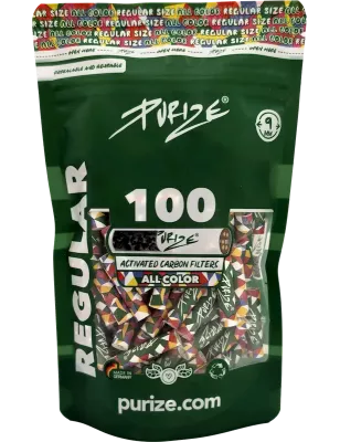 PURIZE – Filtres charbon actif Regular Size 9 mm 100 All Colors