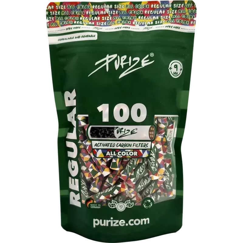 PURIZE – Aktivkohlefilter Regular Size 9 mm 100 All Colors