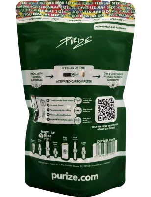 PURIZE – Filtres charbon actif Regular Size 9 mm 100 All Colors