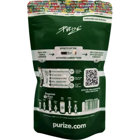 PURIZE – Filtres charbon actif Regular Size 9 mm 100 All Colors