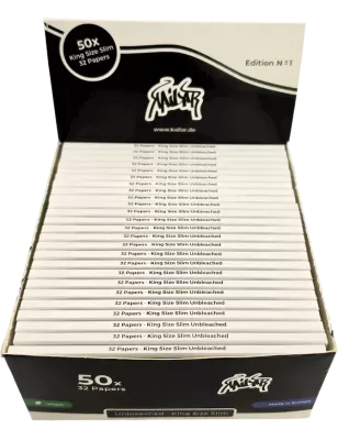 Kailar – Box di cartine King Size Slim non sbiancate 50 booklet
