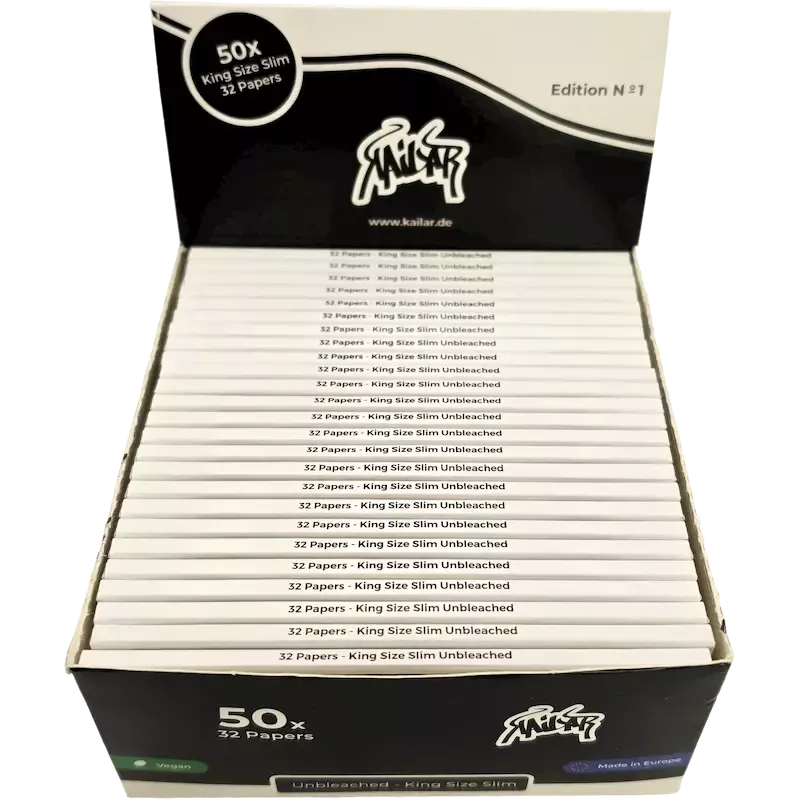 Kailar – Box Feuilles à rouler King Size Slim Non Blanchies 50 Booklets