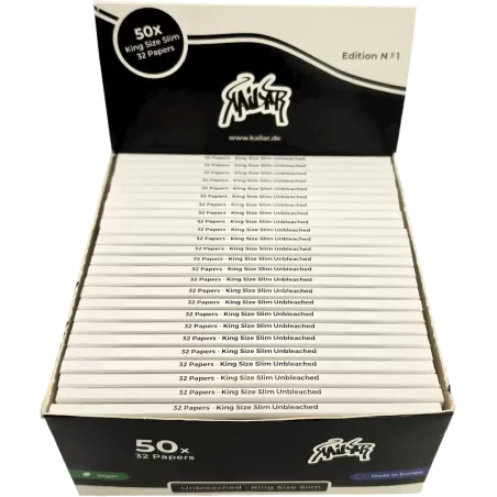 Kailar – Box King Size Slim ungebleichte Blättchen 50 Booklets