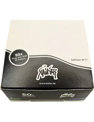 Kailar – Box di cartine King Size Slim non sbiancate 50 booklet