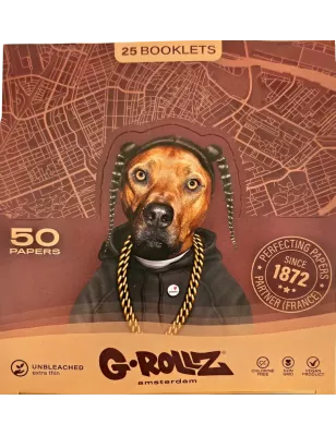 G-Rollz – Pets Rock Rap Unbleached King Size Slim Box complète de 25 booklets