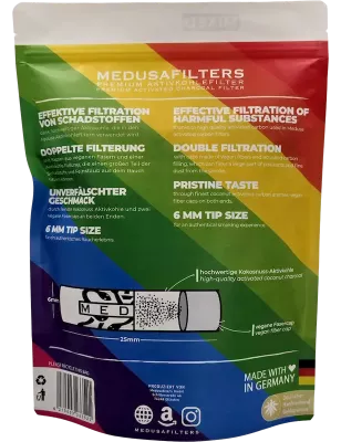 Medusa – Filtres Charbon Actif 6 mm 1000
