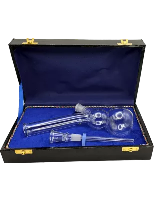 Pipe à eau en verre 20 cm avec boîte