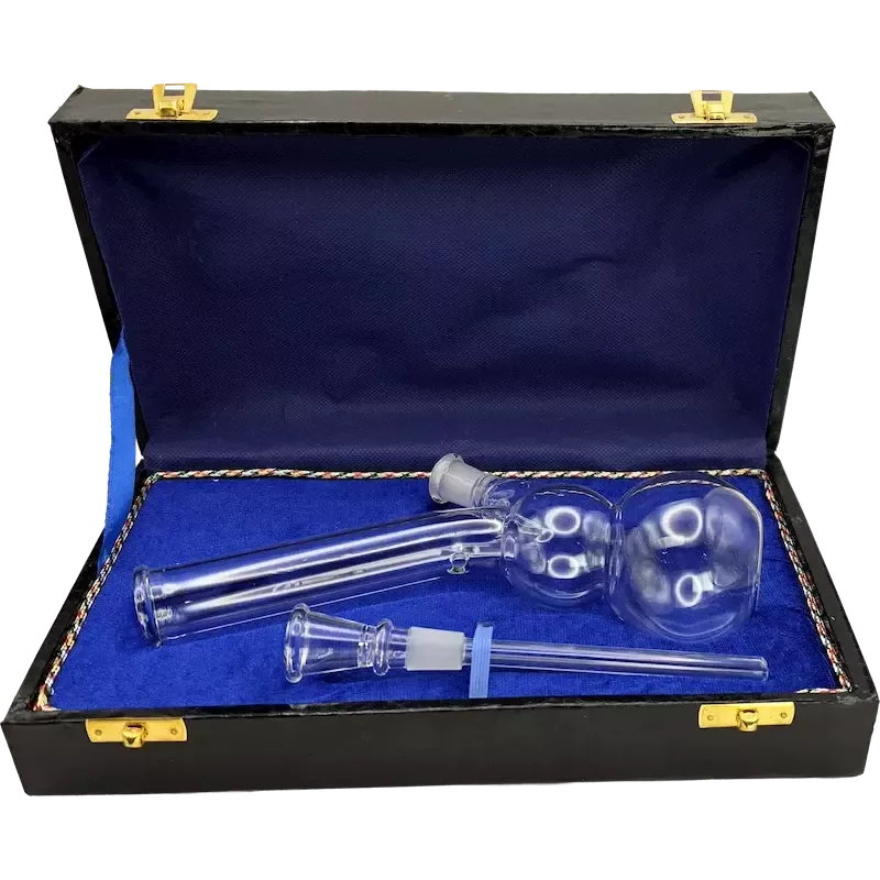 Pipa ad acqua in vetro 20 cm con scatola