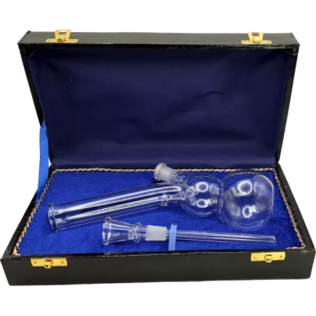 Pipe à eau en verre 20 cm avec boîte